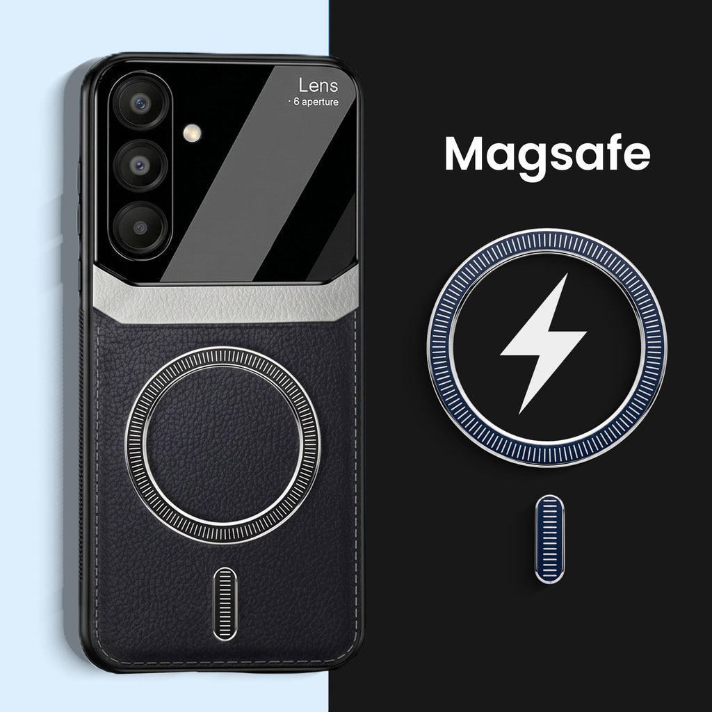 Samsung Galaxy A56 5G Premium Magsafe Magnetic Leather Lens Protective Case