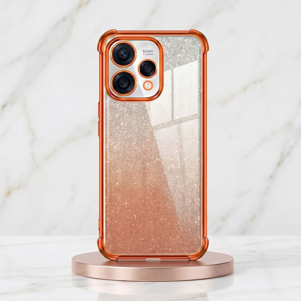 Oppo Reno 15 5G Luxury Shockproof Shimmer Airbag Cosmic Orange Case