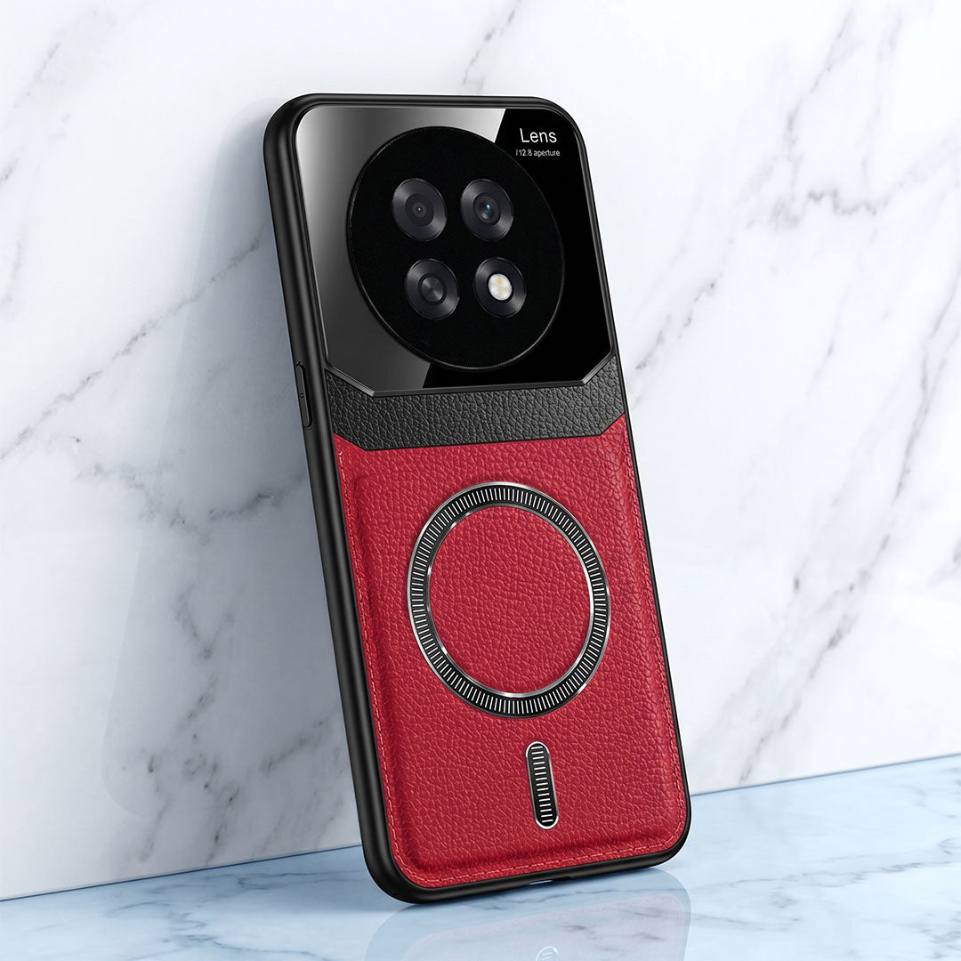 Oppo F31 Pro Plus 5G Premium Magsafe Magnetic Leather Lens Protective Case