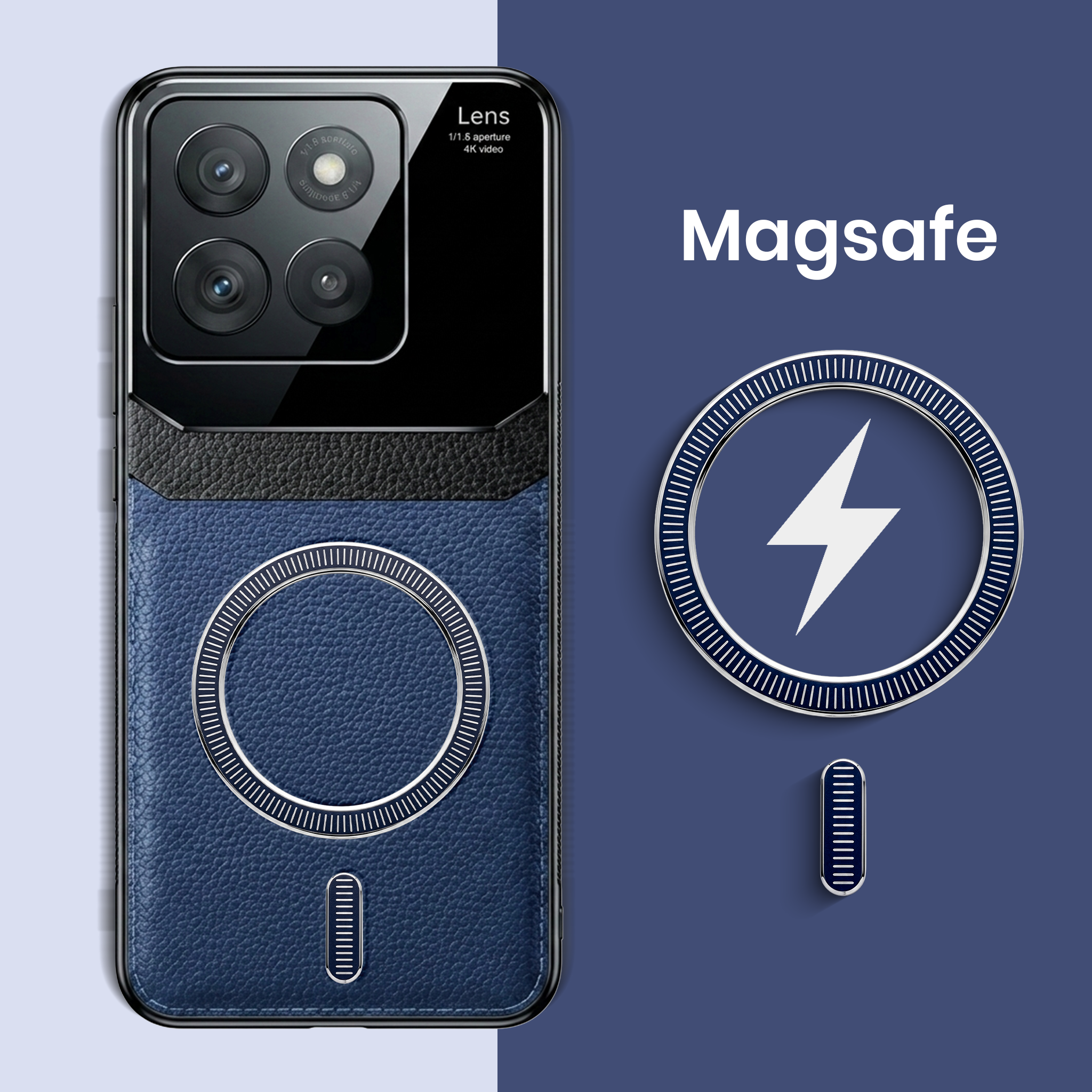 Motorola Edge 60 Fusion 5G Premium Magsafe Magnetic Leather Lens Protective Case