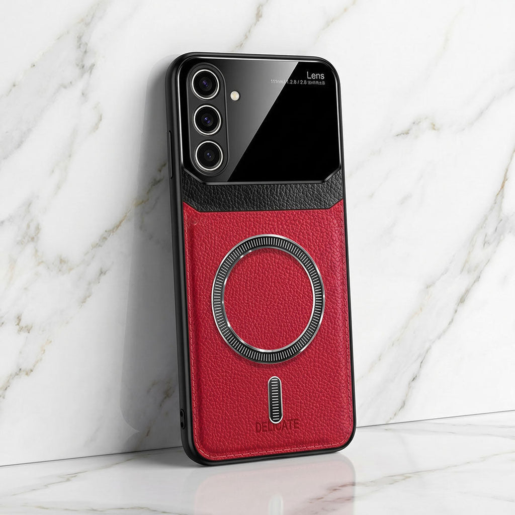 Samsung Galaxy A36 5G Premium Magsafe Magnetic Leather Lens Protective Case