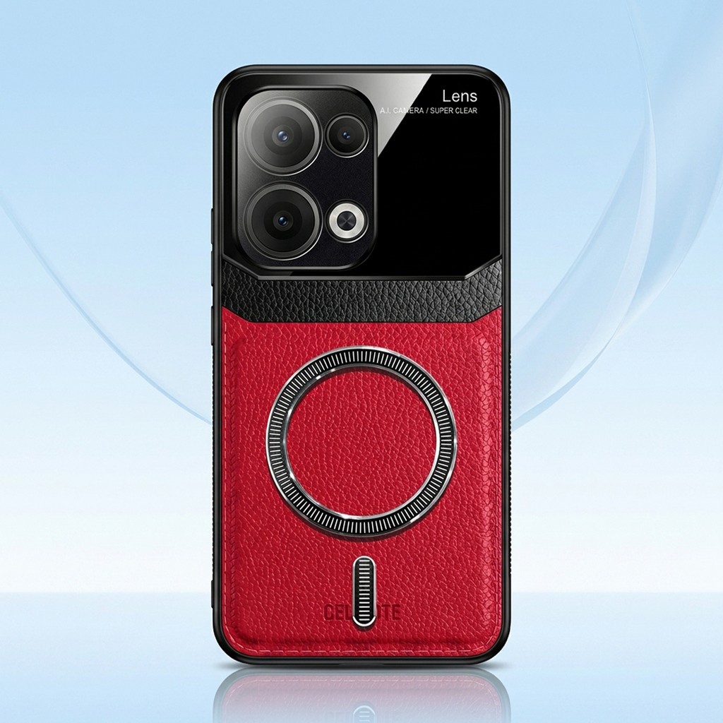 Oppo Reno 13 5G Premium Magsafe Magnetic Leather Lens Protective Case
