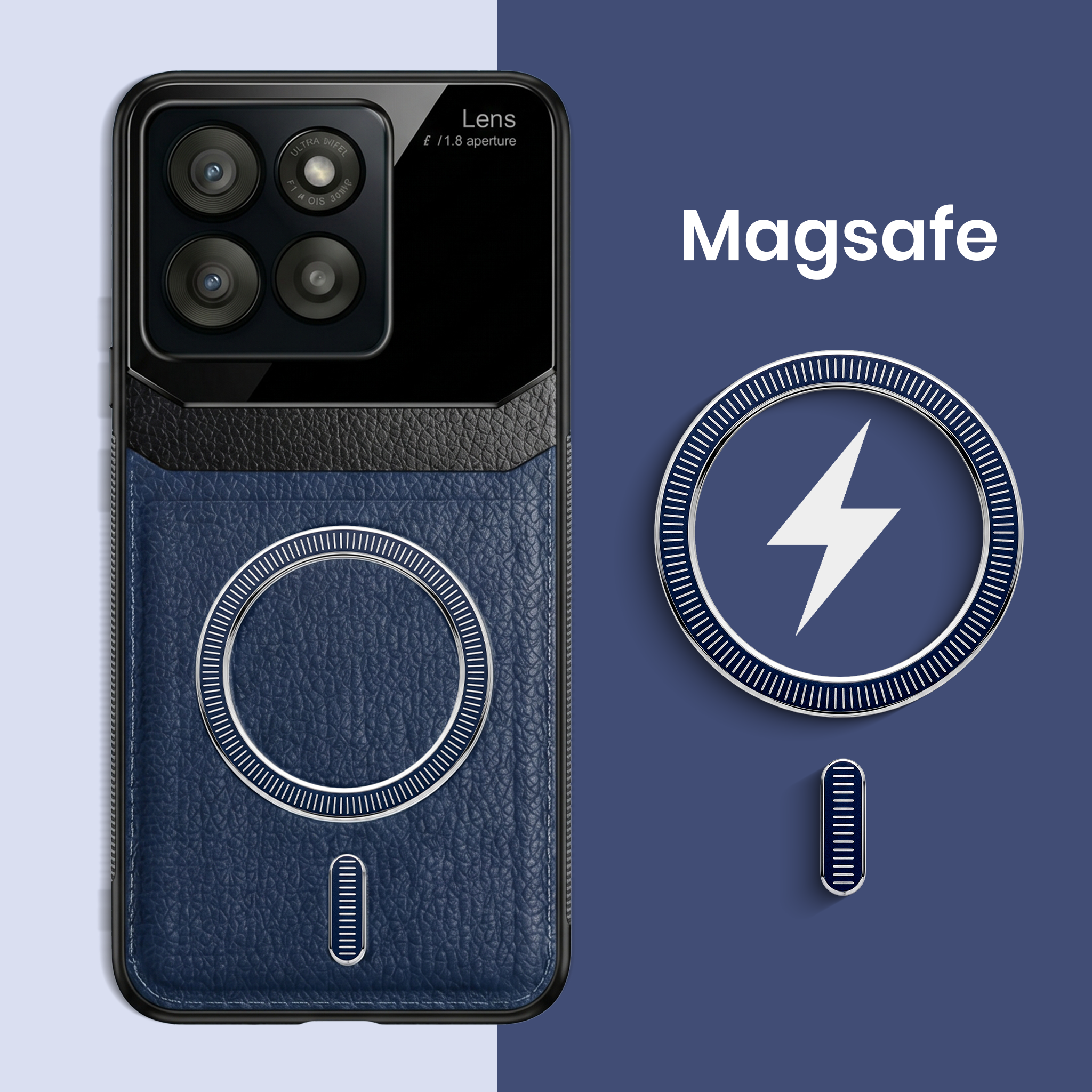 Motorola Edge 60 Pro 5G Premium Magsafe Magnetic Leather Lens Protective Case