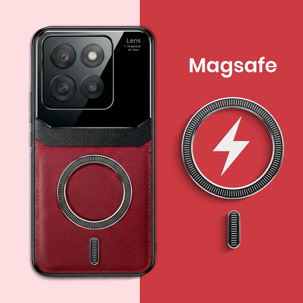 Motorola Edge 60 Fusion 5G Premium Magsafe Magnetic Leather Lens Protective Case