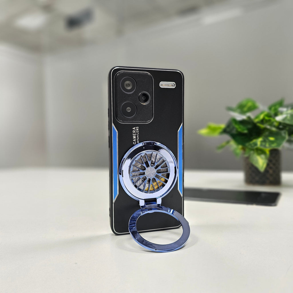 Redmi Note 13 Pro+ 5G Best Selling Stress Buster Wheel Aluminium Metal Scratch Resistant Back Case