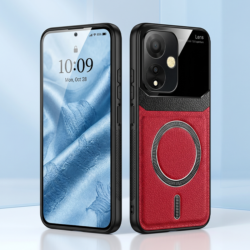 Oppo A59 5G Premium Magsafe Magnetic Leather Lens Protective Case