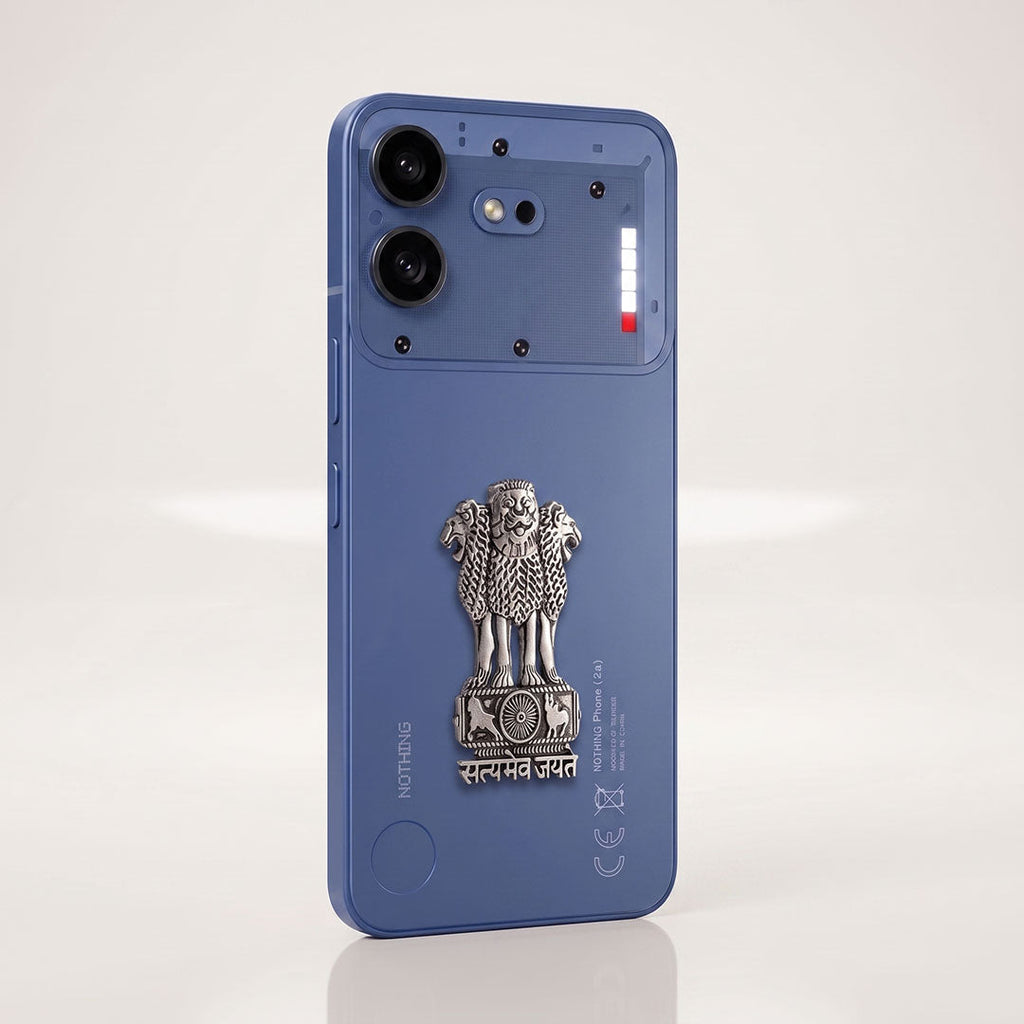 Nothing Phone 4b 5G Compatible Satyamev Jayate 3D Metal Emblem Sticker
