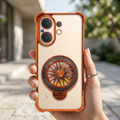Vivo V60 5G Stress Buster Wheel Rotating Airbag Cosmic Orange Case