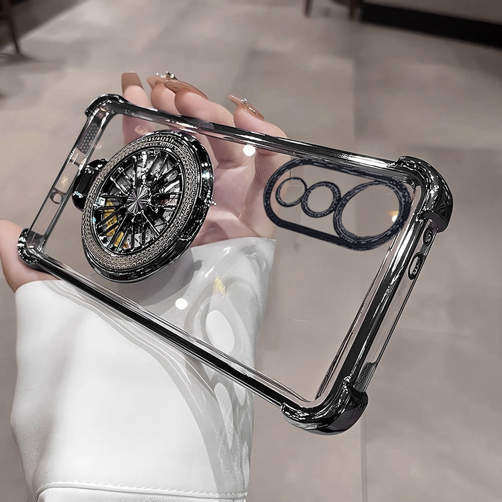 Vivo V40 Pro 5G Premium Stress Buster Wheel Rotating Shockproof Airbags Case