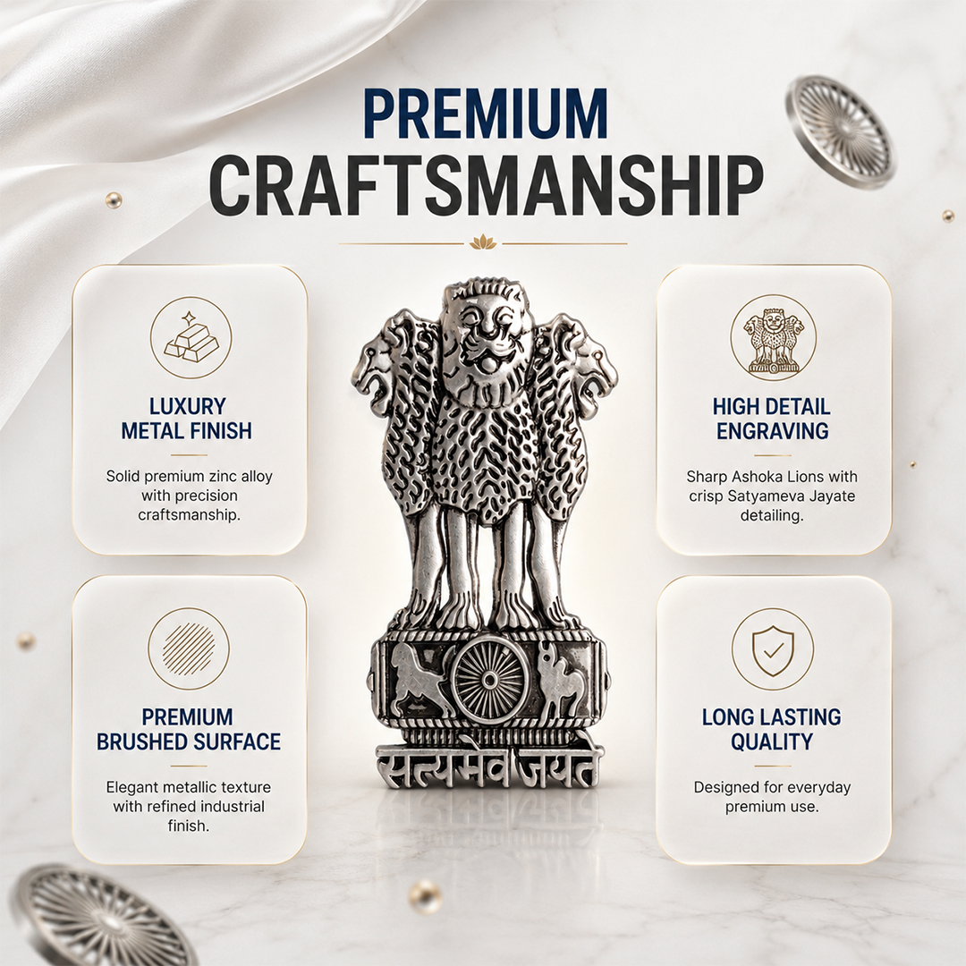 Oppo A6c 5G Compatible Satyamev Jayate 3D Metal Emblem Sticker