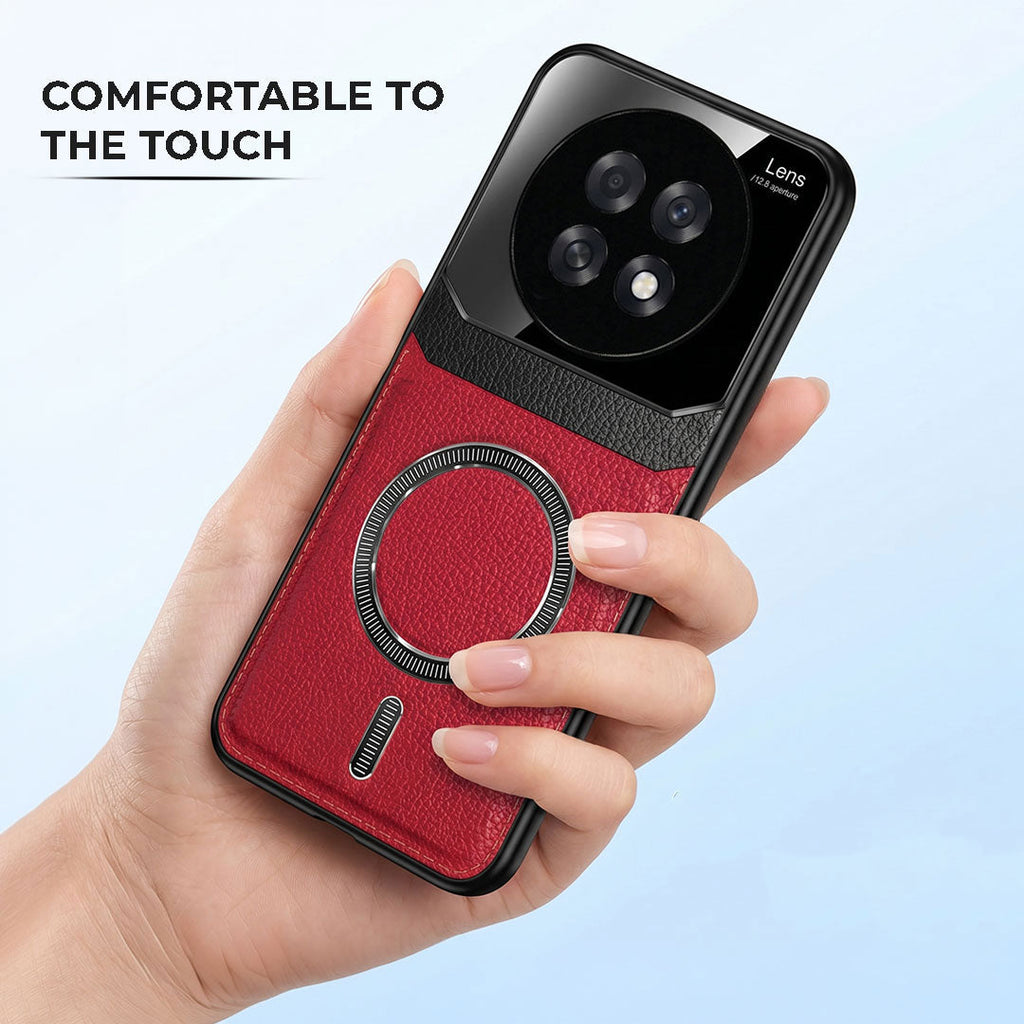 Oppo F31 Pro Plus 5G Premium Magsafe Magnetic Leather Lens Protective Case