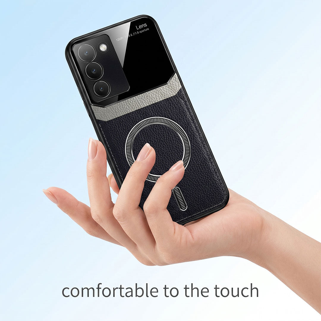 Vivo Y200e 5G Premium Magsafe Magnetic Leather Lens Protective Case