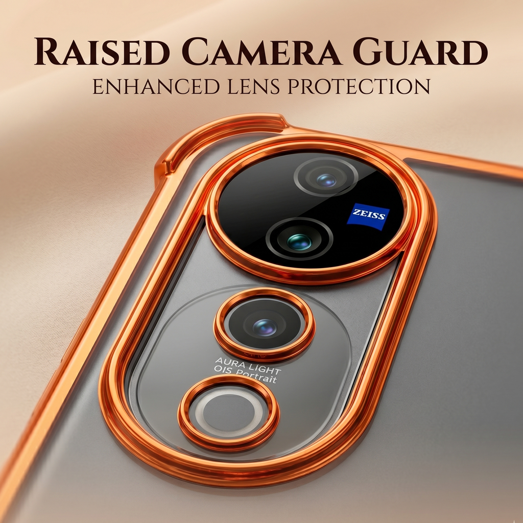 Vivo V40 Pro 5G Invincible Bracket Ring Stand Airbag Cosmic Orange Case