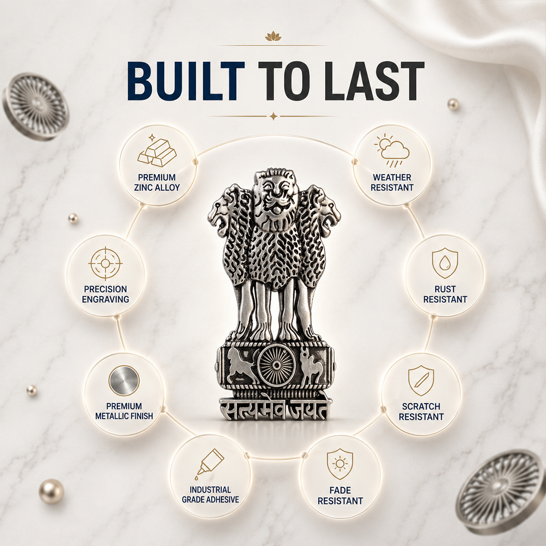 OPPO Find X9 Ultra 5G Compatible Satyamev Jayate 3D Metal Emblem Sticker