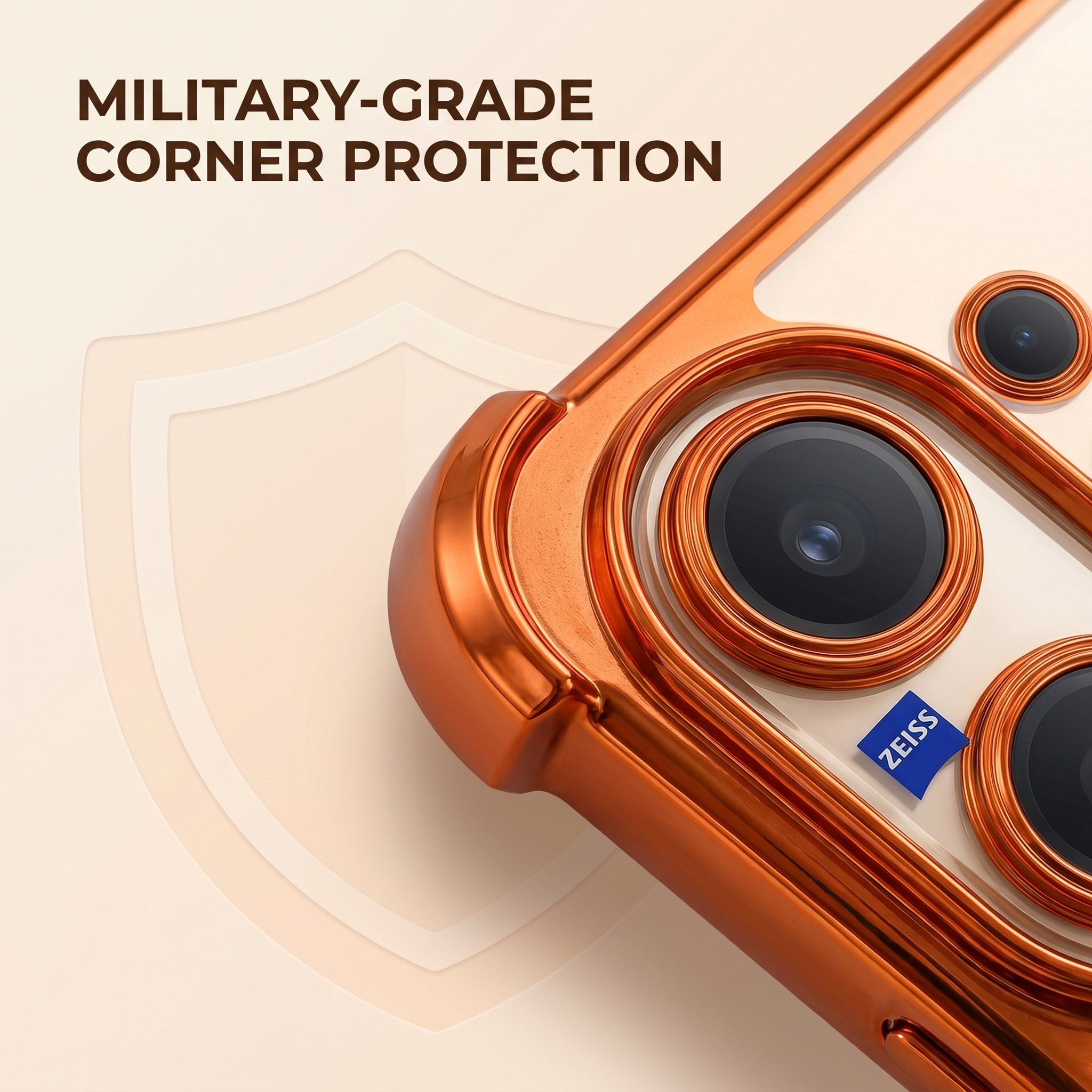 Vivo V60 5G Invincible Bracket Ring Stand Airbag Cosmic Orange Case