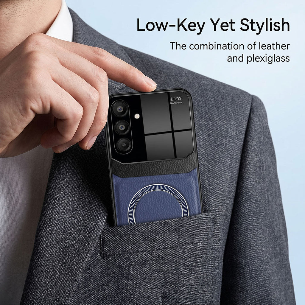 Samsung Galaxy A16 5G Premium Magsafe Magnetic Leather Lens Protective Case