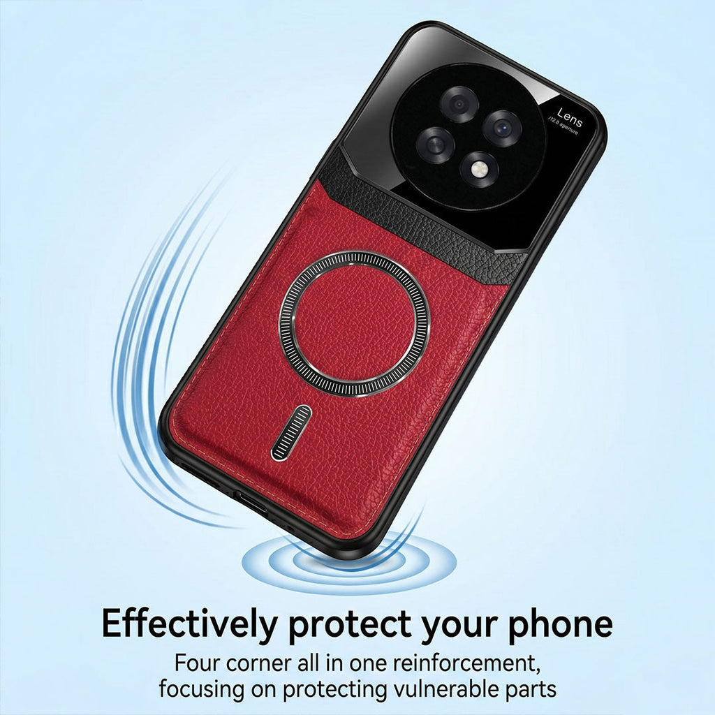 Oppo F31 Pro Plus 5G Premium Magsafe Magnetic Leather Lens Protective Case