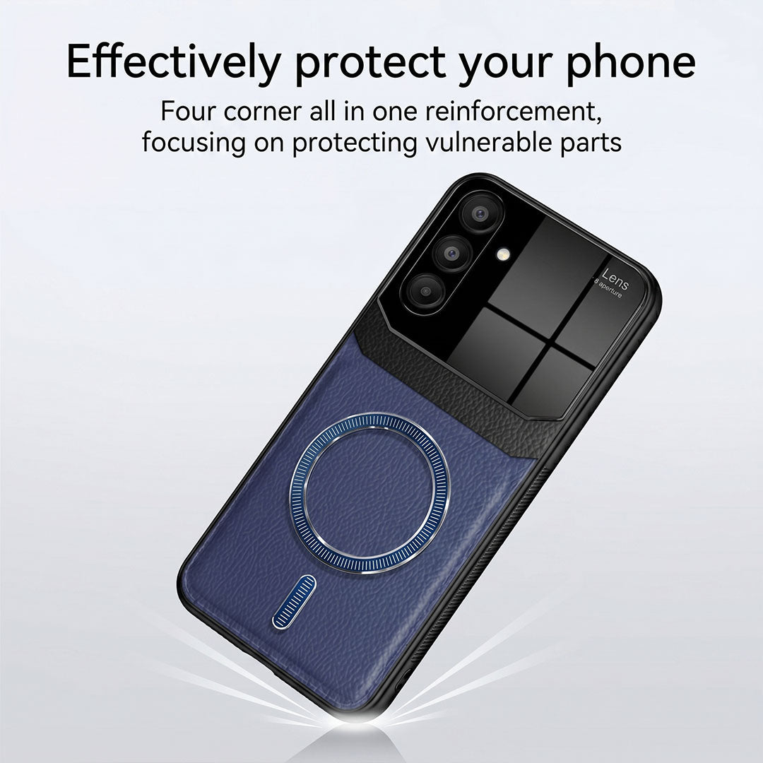 Samsung Galaxy A56 5G Premium Magsafe Magnetic Leather Lens Protective Case