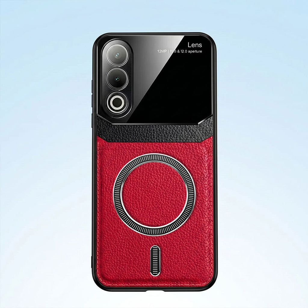 Oppo K12x 5G Premium Magsafe Magnetic Leather Lens Protective Case