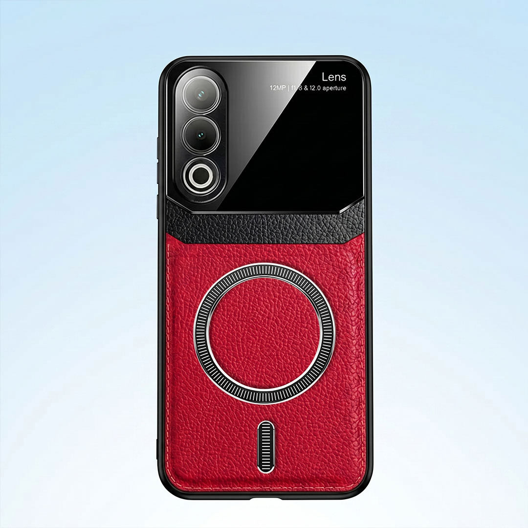 Oppo K12x 5G Premium Magsafe Magnetic Leather Lens Protective Case