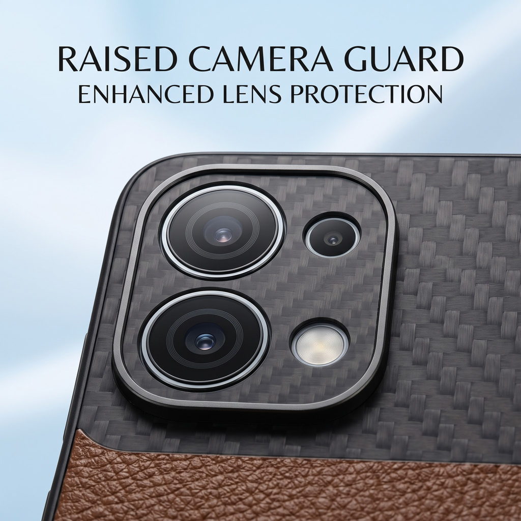 Oppo F31 5G Carbon Fiber Leather Hybrid Phone Case