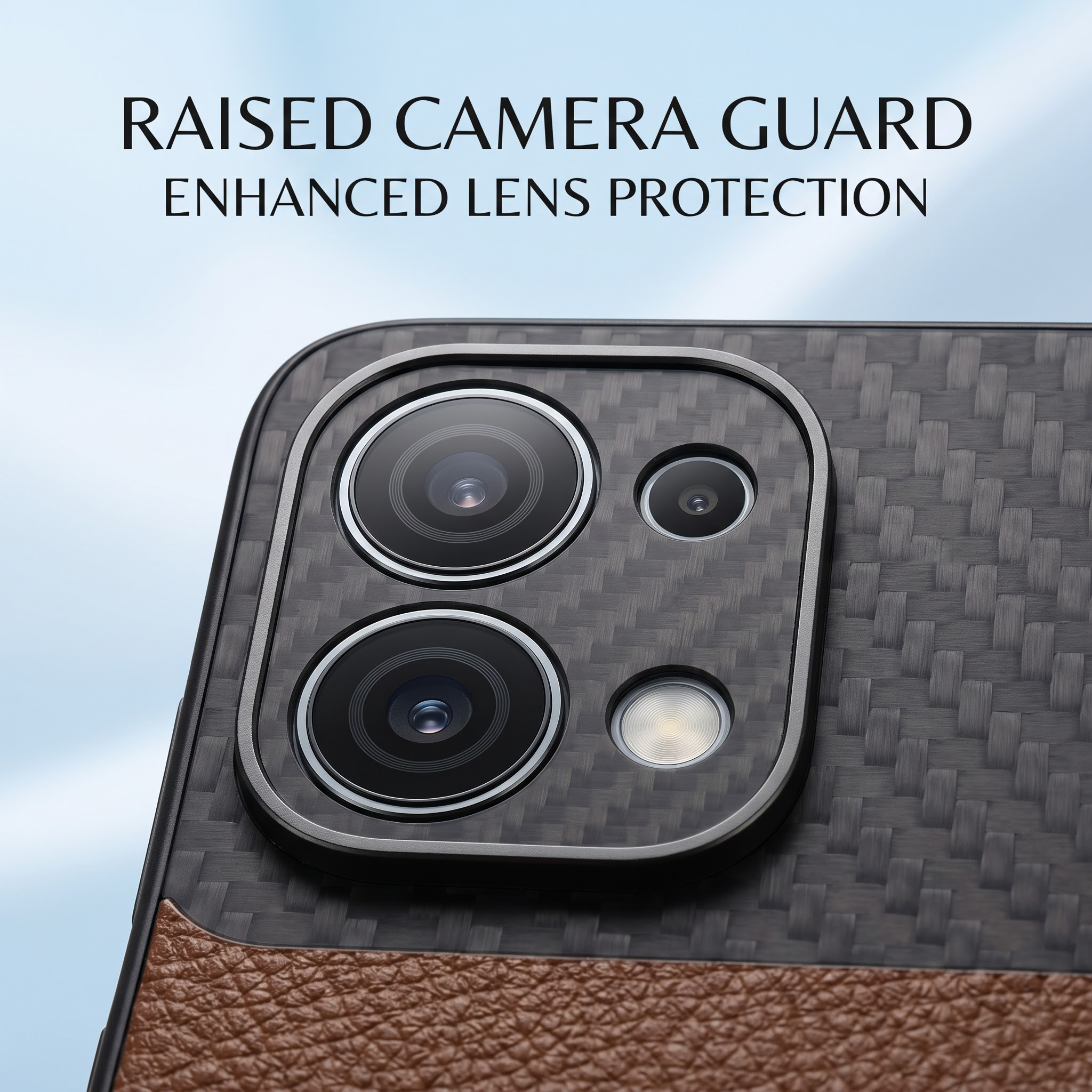 Oppo F31 5G Carbon Fiber Leather Hybrid Phone Case