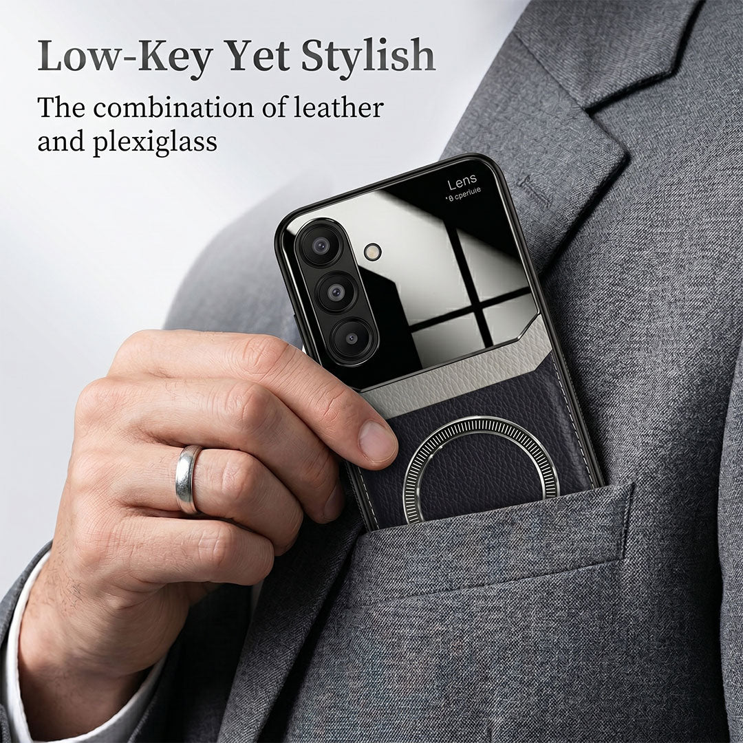 Samsung Galaxy A36 5G Premium Magsafe Magnetic Leather Lens Protective Case