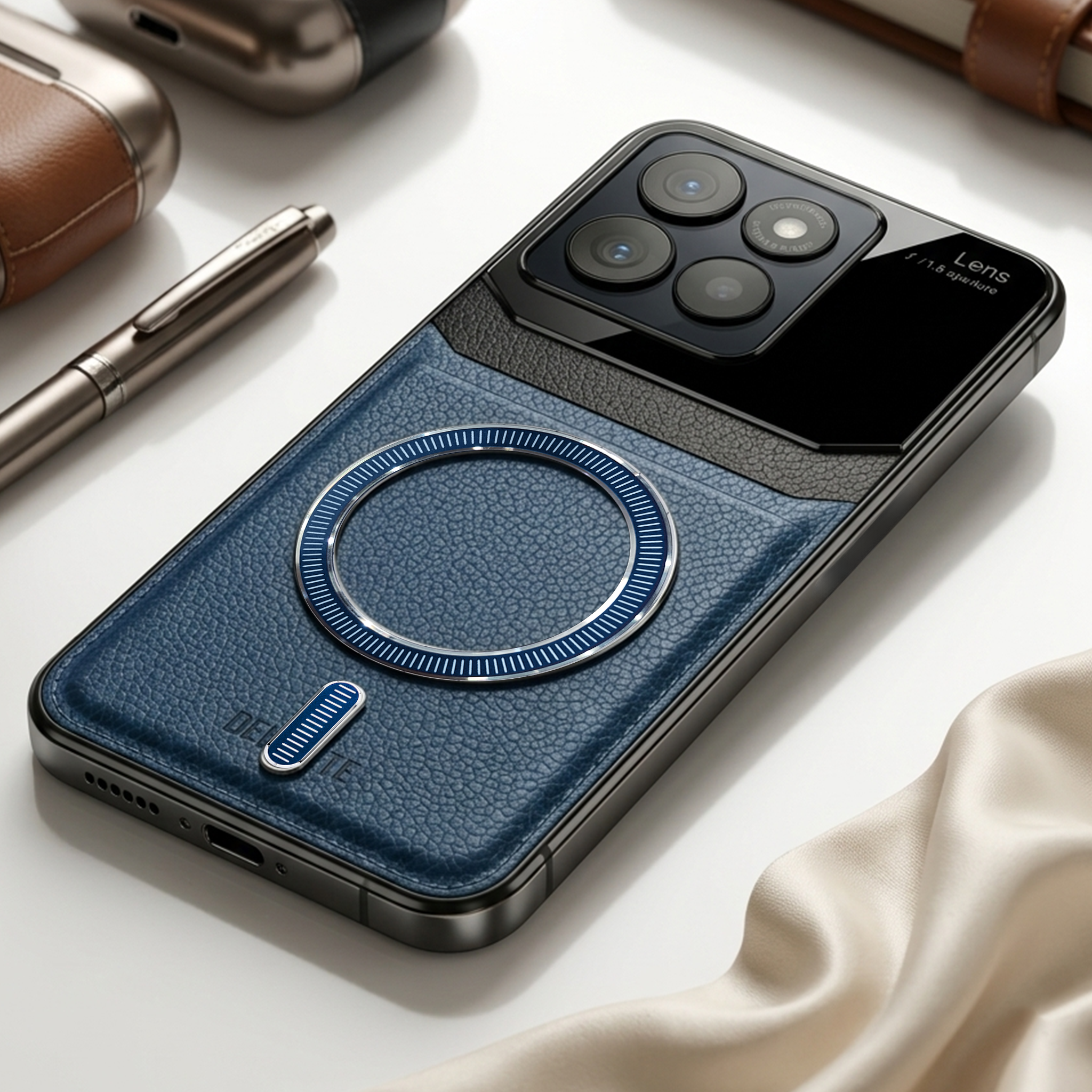 Motorola Edge 60 Pro 5G Premium Magsafe Magnetic Leather Lens Protective Case