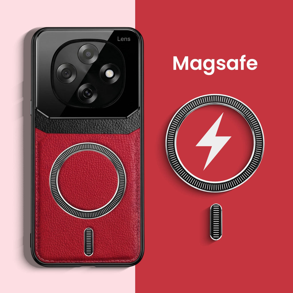 Oppo F31 Pro 5G Premium Magsafe Magnetic Leather Lens Protective Case