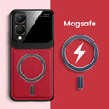 Vivo Y28 5G Premium Magsafe Magnetic Leather Lens Protective Case