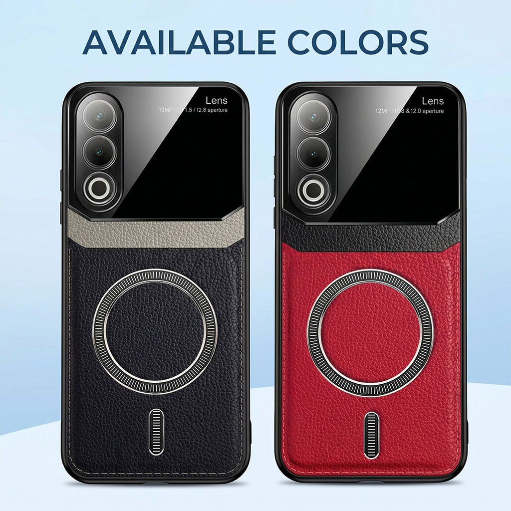 Oppo K12x 5G Premium Magsafe Magnetic Leather Lens Protective Case