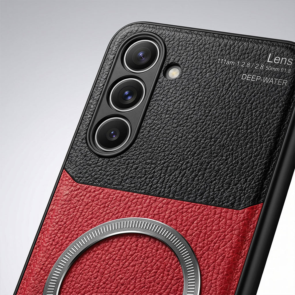 Samsung Galaxy M56 5G Premium Magsafe Magnetic Leather Lens Protective Case