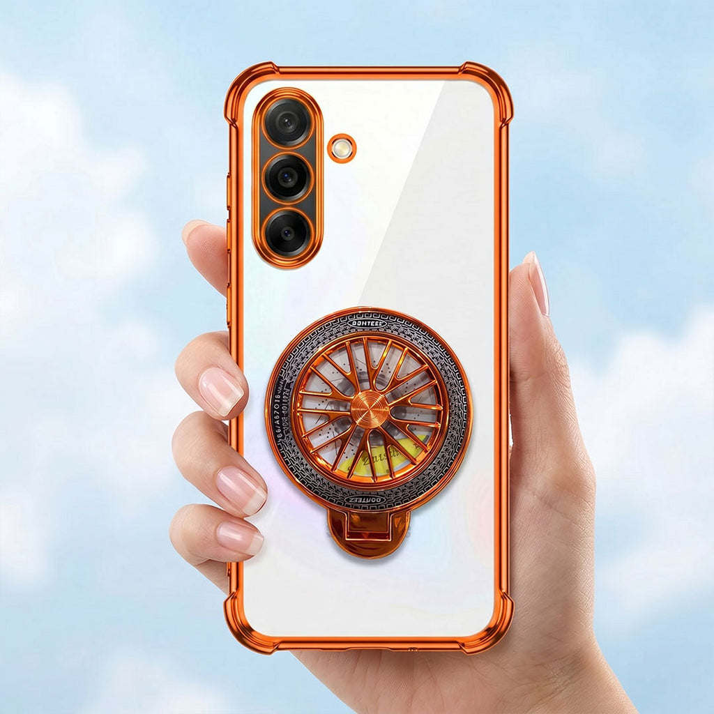 Samsung Galaxy A36 5G Stress Buster Wheel Rotating Airbag Cosmic Orange Case
