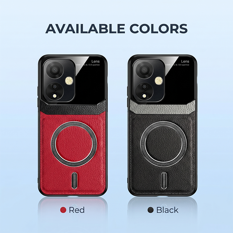 Oppo A59 5G Premium Magsafe Magnetic Leather Lens Protective Case