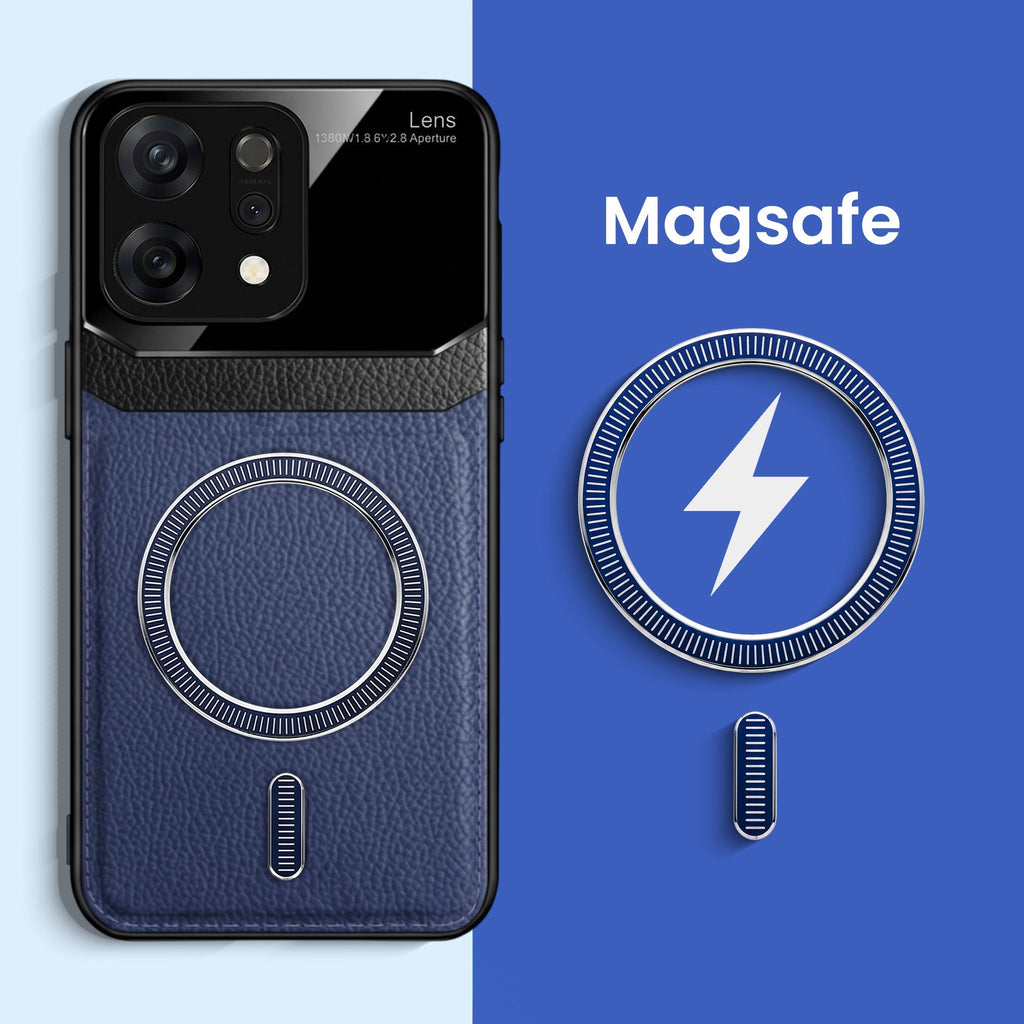 Oppo Reno 14 5G Premium Magsafe Magnetic Leather Lens Protective Case