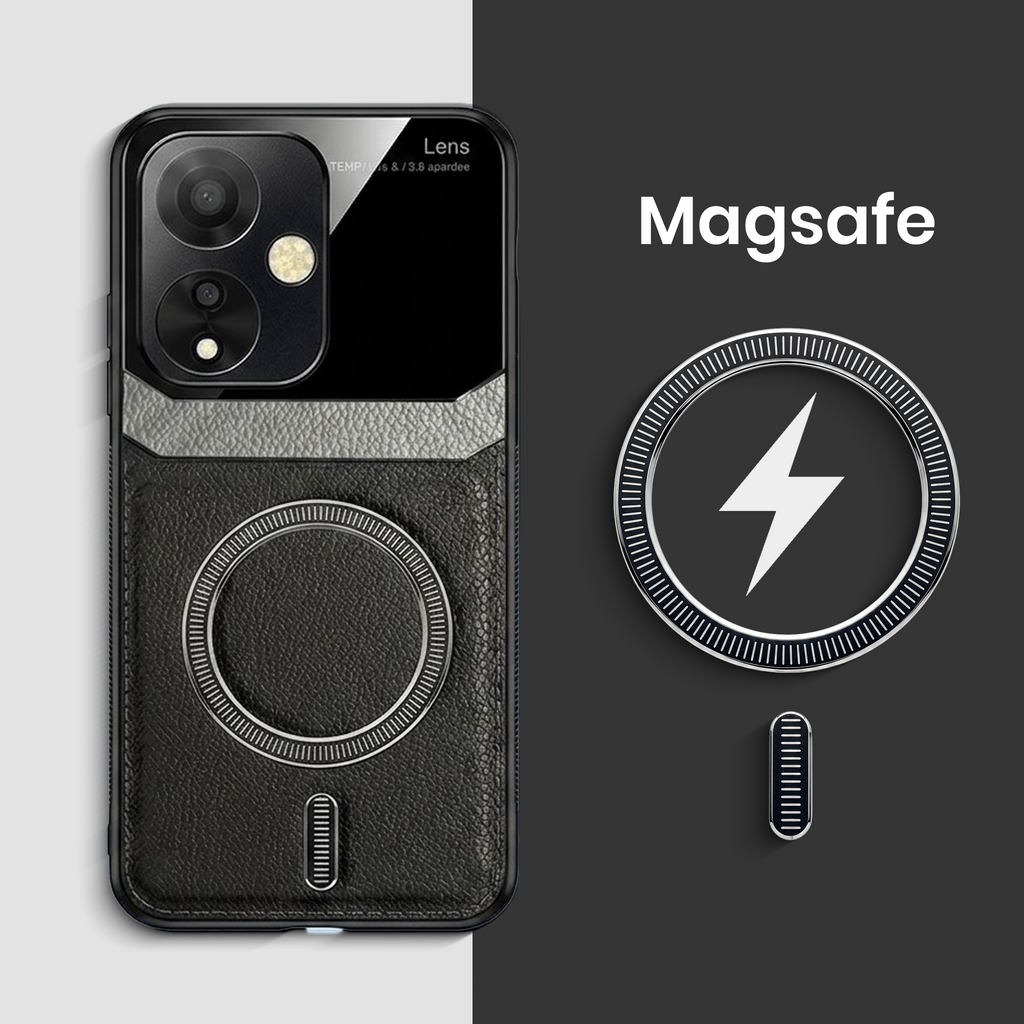 Oppo A59 5G Premium Magsafe Magnetic Leather Lens Protective Case
