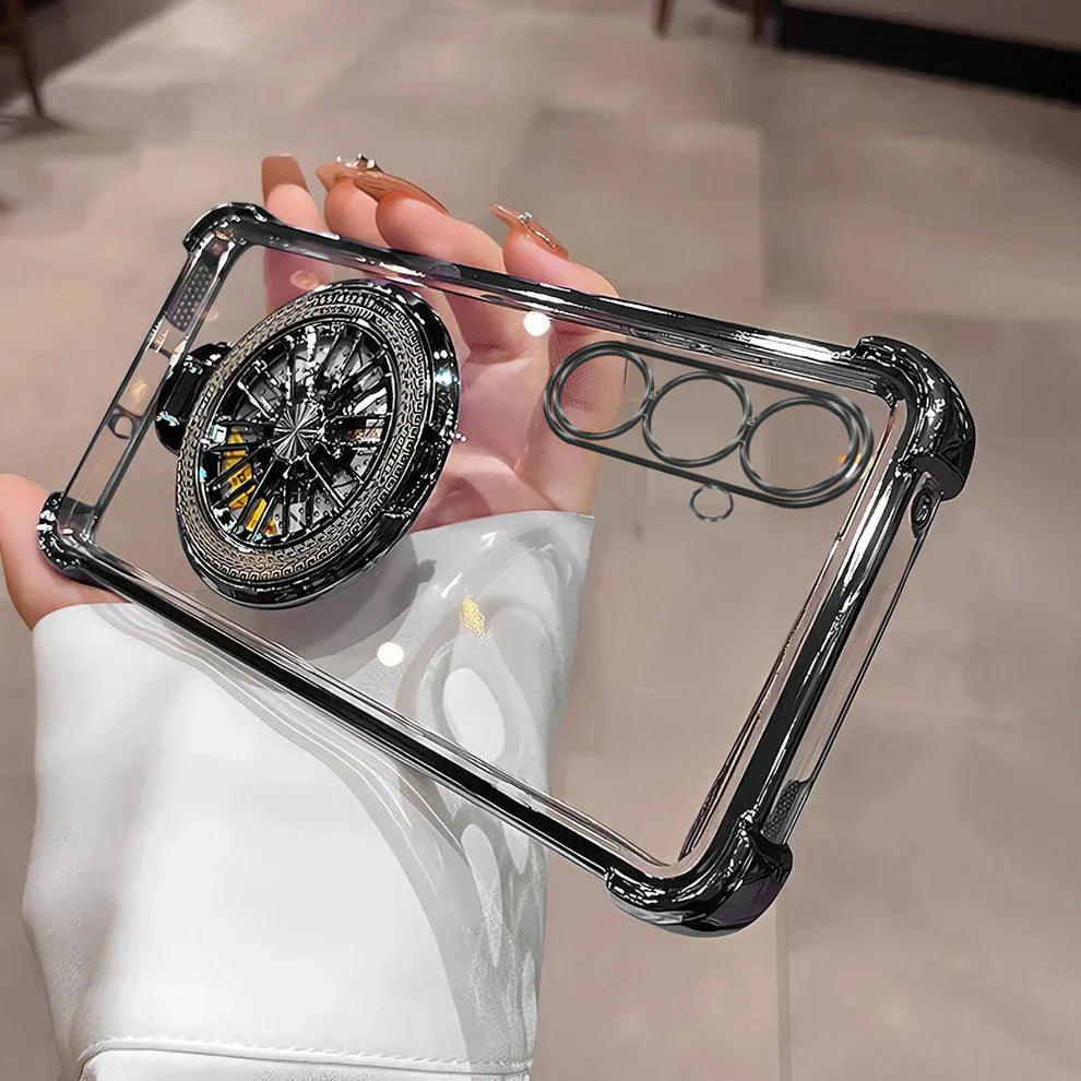 Samsung Galaxy M56 5G Premium Stress Buster Wheel Rotating Shockproof Airbags Case