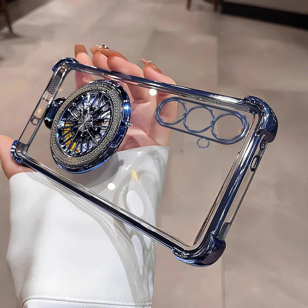 Samsung Galaxy M56 5G Premium Stress Buster Wheel Rotating Shockproof Airbags Case