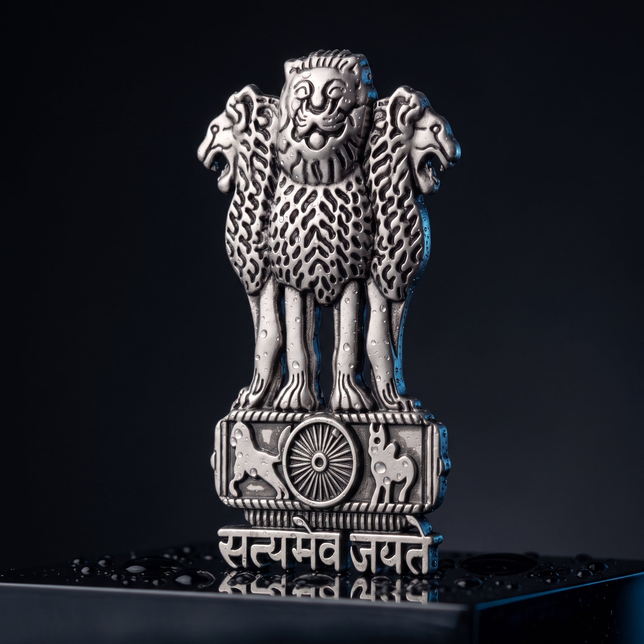 Realme P4X 5G Compatible Satyamev Jayate 3D Metal Emblem Sticker