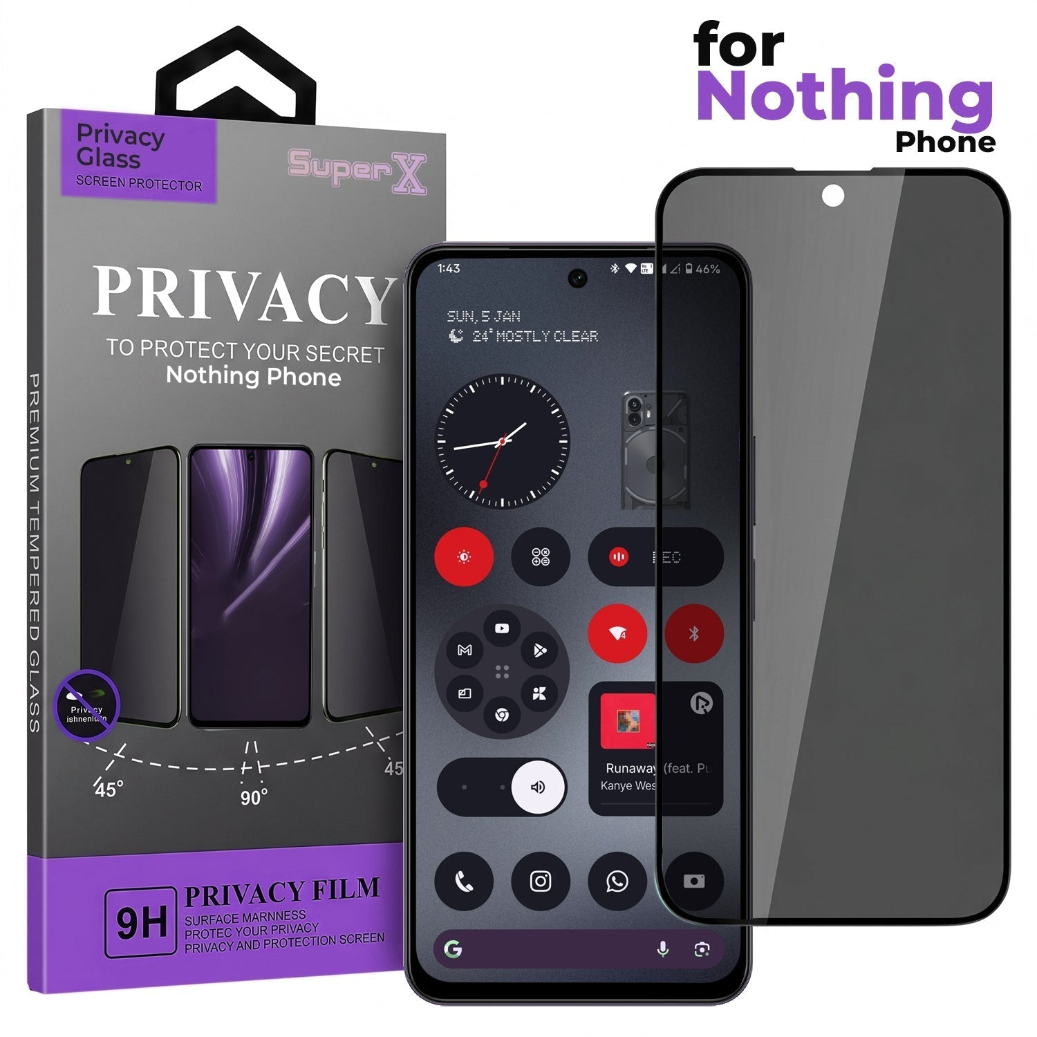 Nothing Phone 2 Pro 5G Original Luxury Magnifier Ring Stand Shockproof Airbags Corner Case