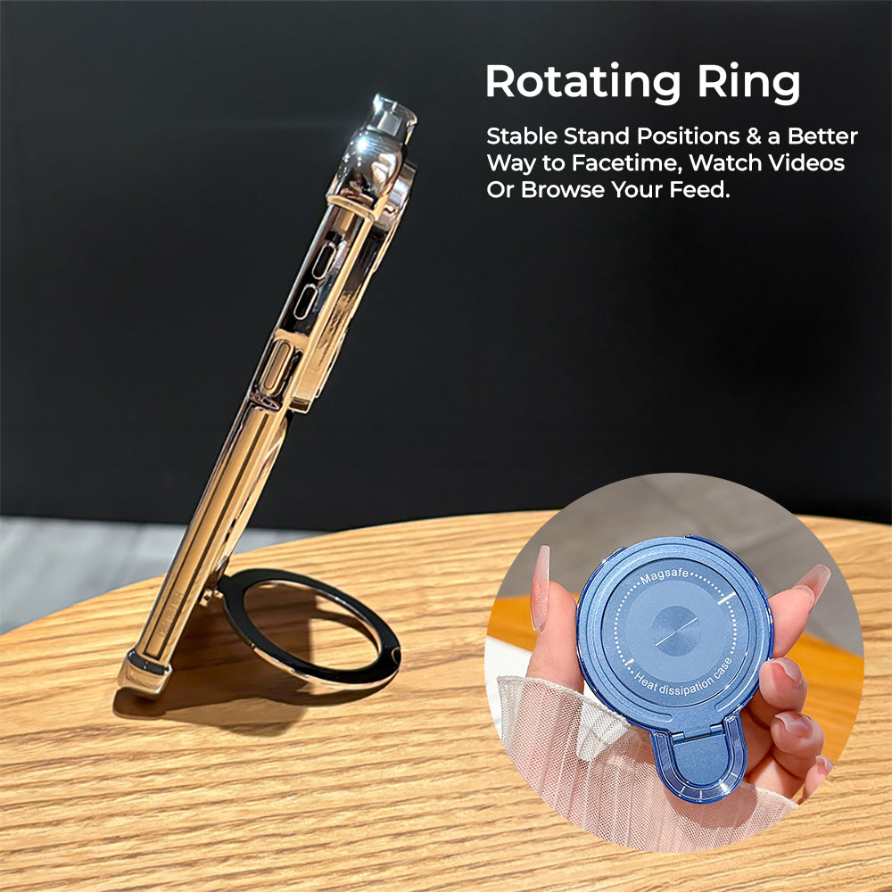 Nothing Phone 4a 5G Luxury Four Corner Invincible Bracket Ring Stand Case