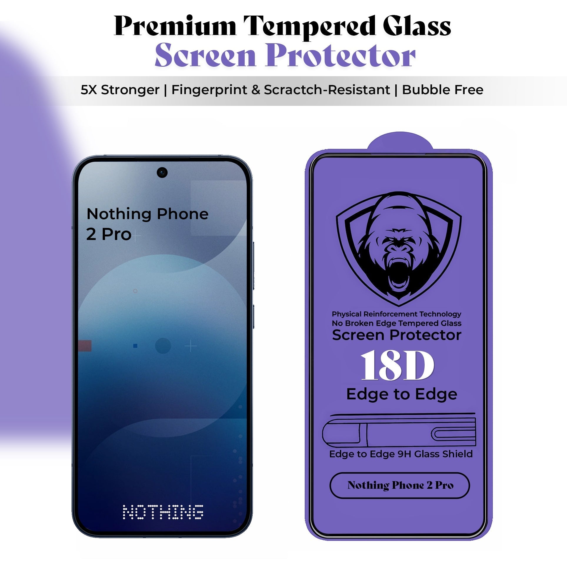 Nothing Phone 2 Pro 5G Original Luxury Magnifier Ring Stand Shockproof Airbags Corner Case