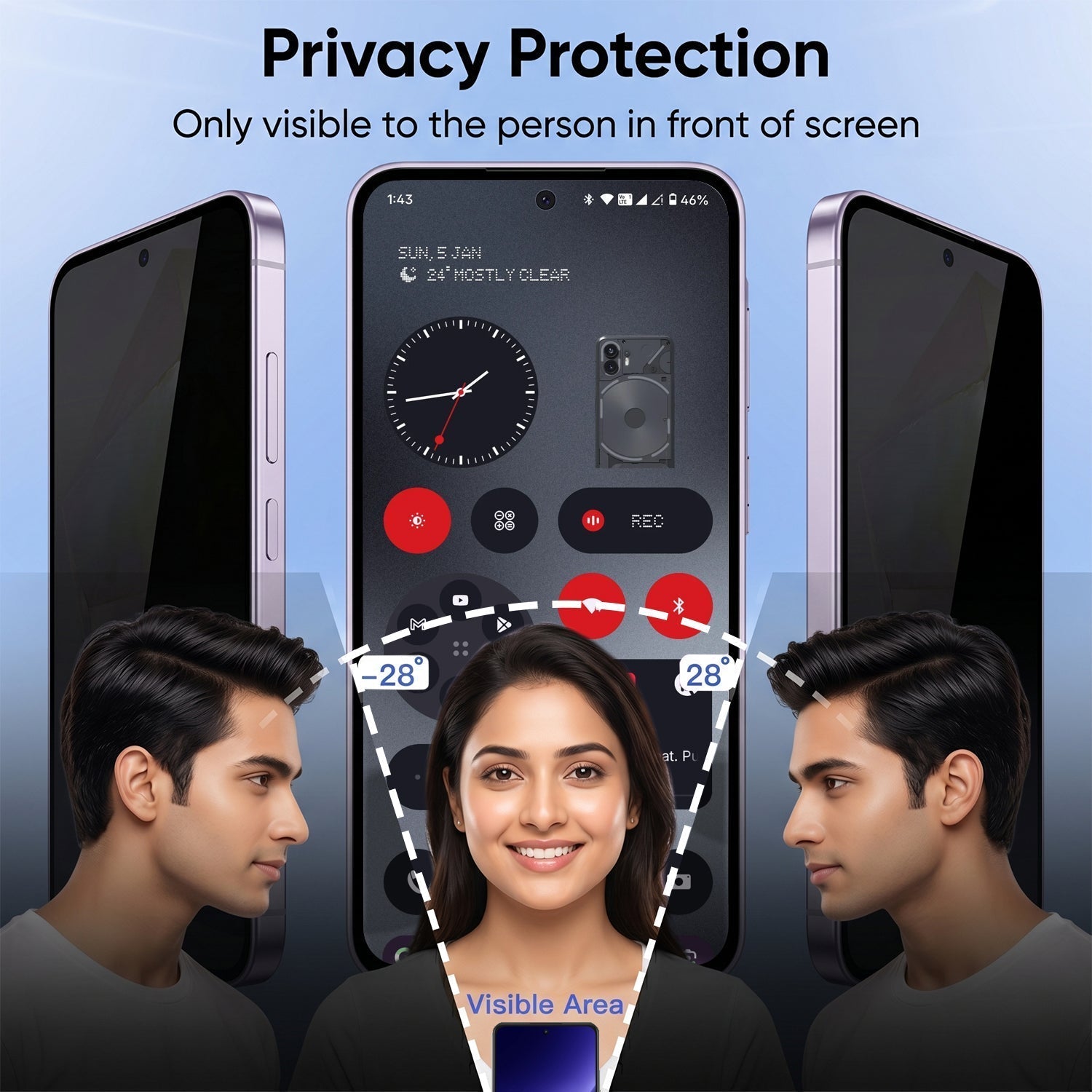 Nothing Phone 2 Pro 5G Original Luxury Magnifier Ring Stand Shockproof Airbags Corner Case