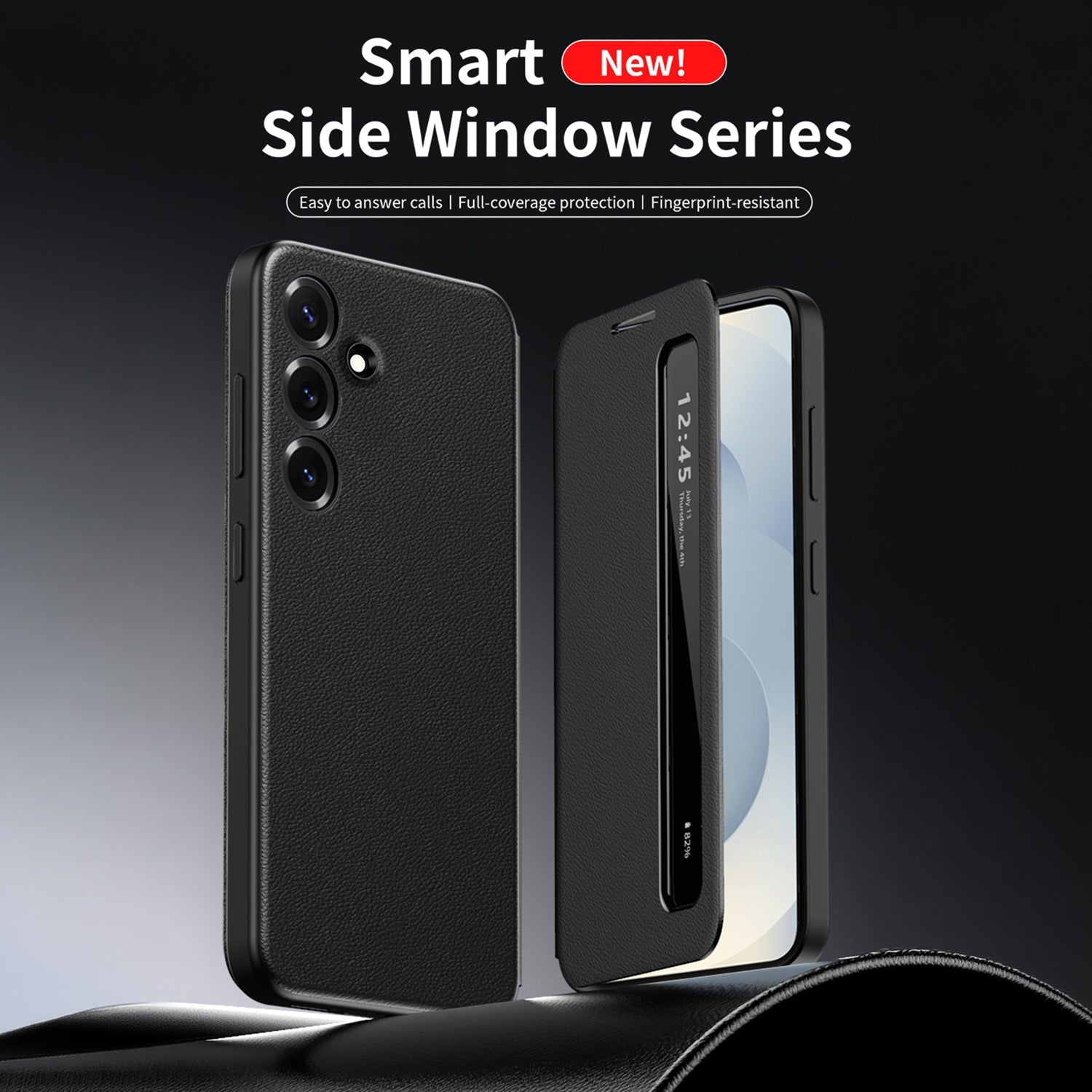 Samsung Galaxy S25 FE 5G Smart Side Window Flip Leather Case