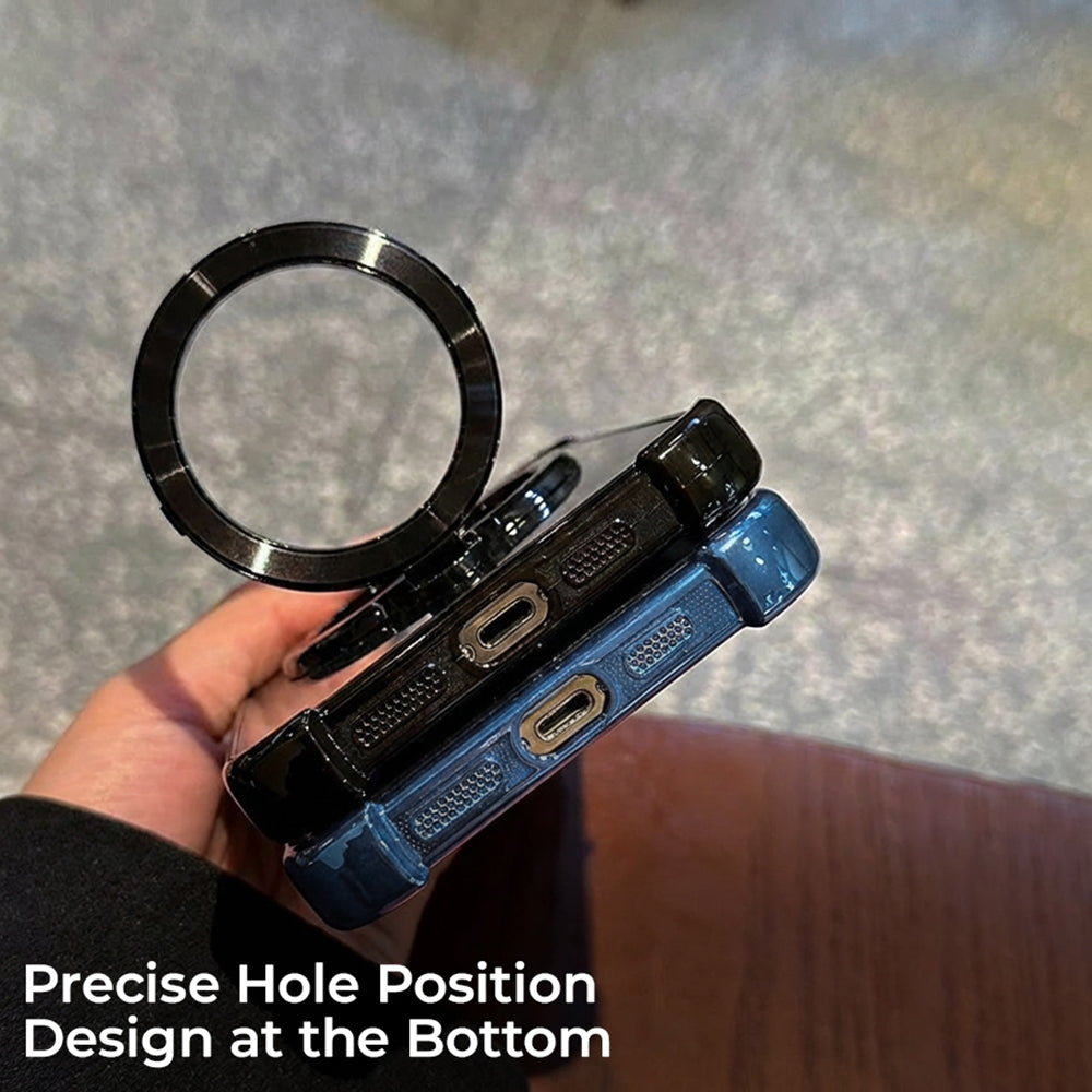 Oppo Reno 15 Pro Mini 5G Original Luxury Magnifier Ring Stand Shockproof Airbags Corner Case