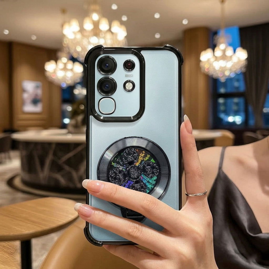 Vivo T4x 5G Reflective Fidget Rotating Airbag Case