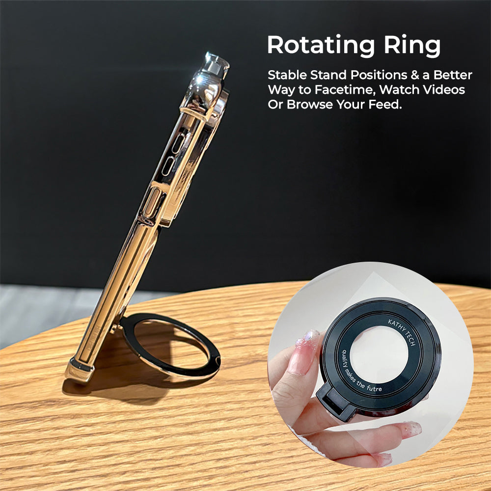 Vivo V70 FE 5G Original Luxury Magnifier Ring Stand Shockproof Airbags Corner Case