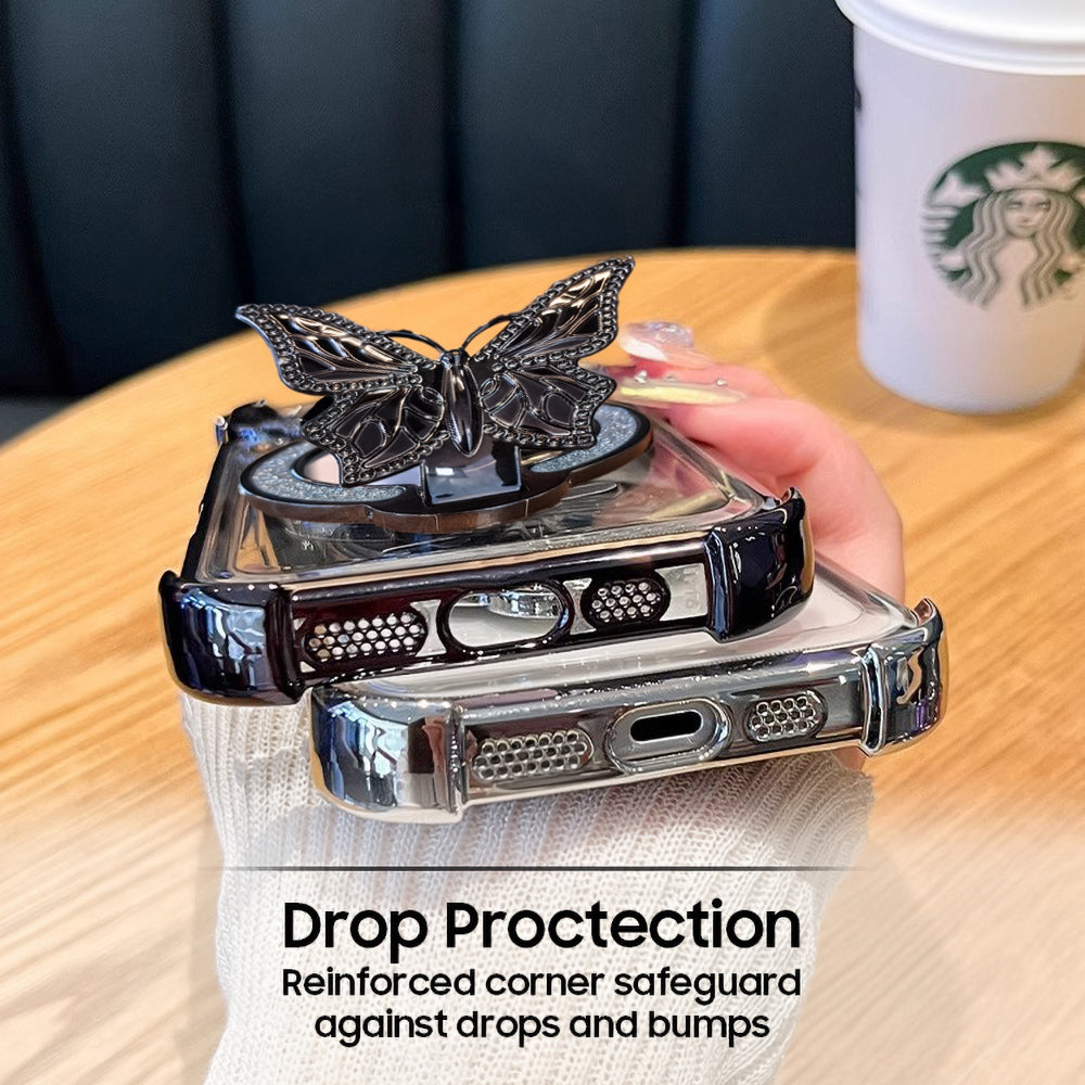 Vivo Y200 5G Premium Butterfly Stand Airbags Case