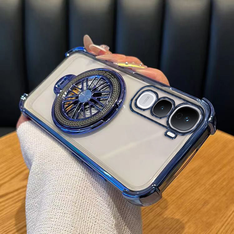 Vivo Y400 Pro 5G Premium Stress Buster Wheel Rotating Shockproof Airbags Case