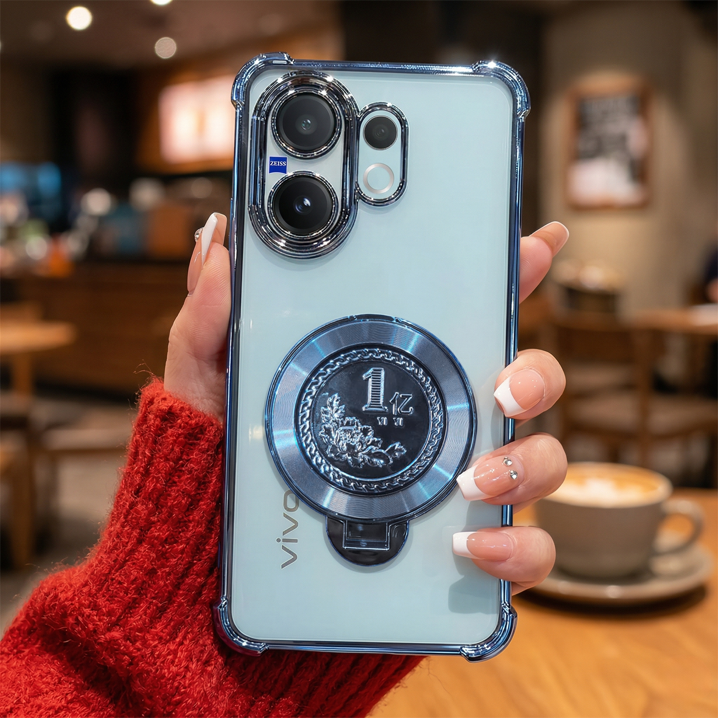 Vivo V60 5G Premium Billion Wheel Rotating Shockproof Airbags Case